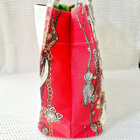 Brighton Large Canvas All That Glitters Holiday Love Tote Bag Ornate Jewels - Picture 11 of 16